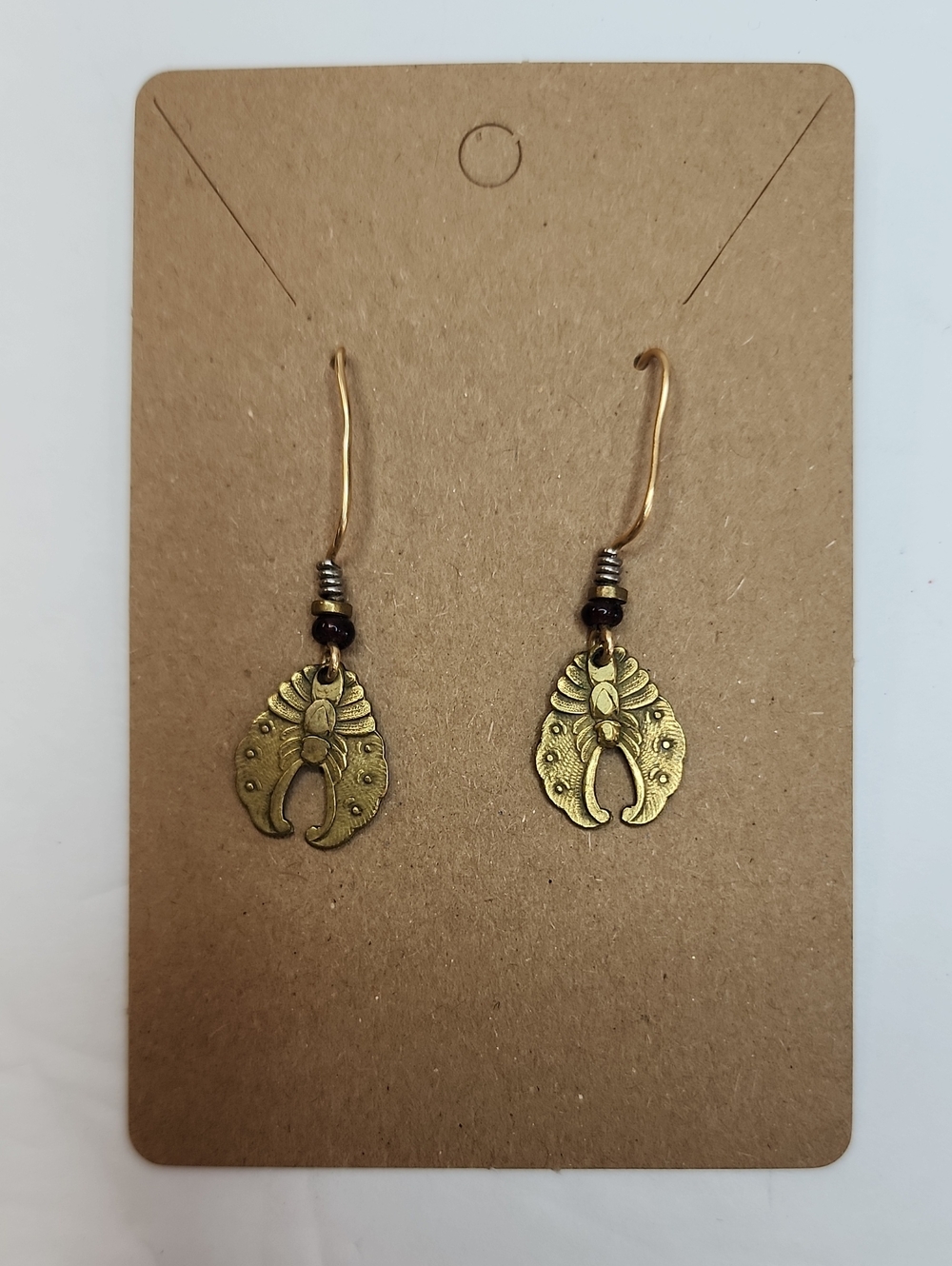 Vintage Style Gold Tone Paisley Drop Earrings Boho Filigree Dangle Jewelry